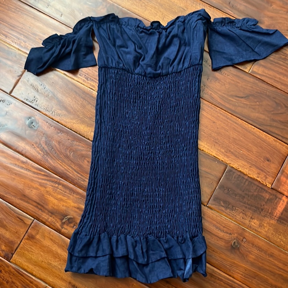 Vici blue smock dress